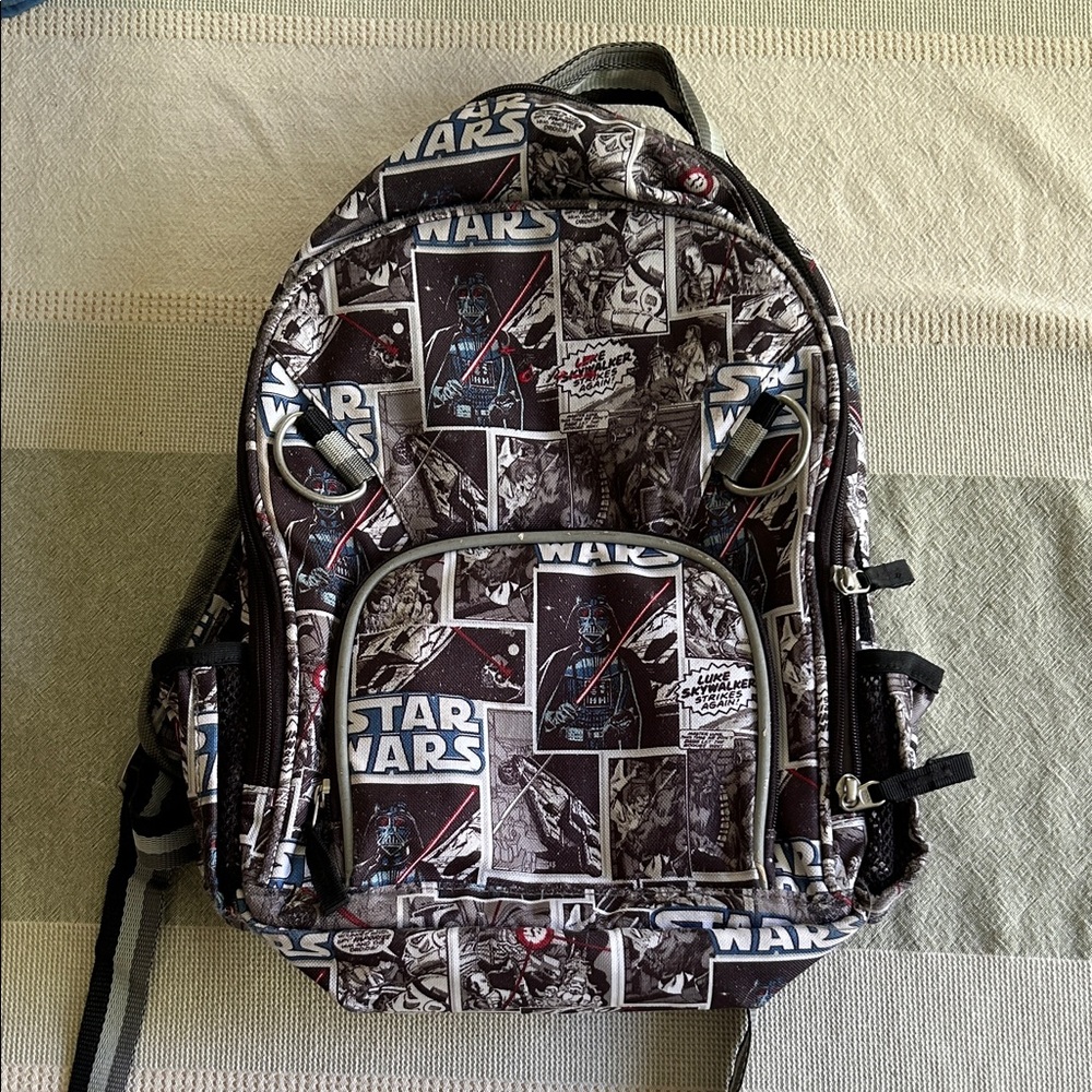 Pottery Barn Kids Star Wars Comic Backpack - Black and Gray